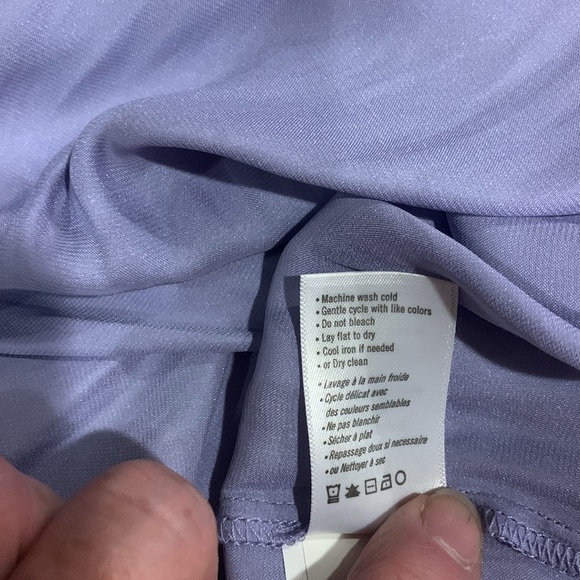 NWOT Paige V-back Thong Bodysuit Ruffled Cap Sleeve in Periwinkle Size XL - Picture 11 of 12